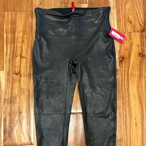 NWT Spanx Black Faux Leather Leggings